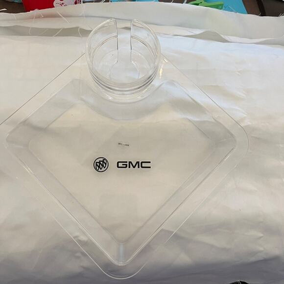 Vintage GMC Clear Acrylic Plastic Food Tray Cup Holder Tray - Picture 3 of 4